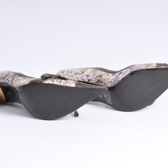 Luichiny 4" heels brown/beige 9M , Buckles Across Toes - Picture 6 of 10